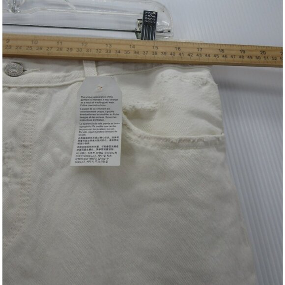 Levis 501 CT Jeans 30 Button Fly Distressed Cropped Denim Pants NEW - Picture 6 of 16